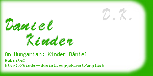 daniel kinder business card